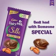 Cadbury Dairy Milk Silk Roast Almond Chocolate Bar 58 GRAM