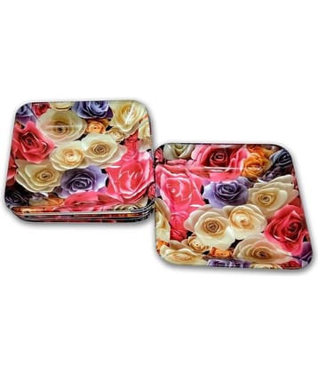 Inpro 6 Pcs Melamine Multi Color Quarter Plate