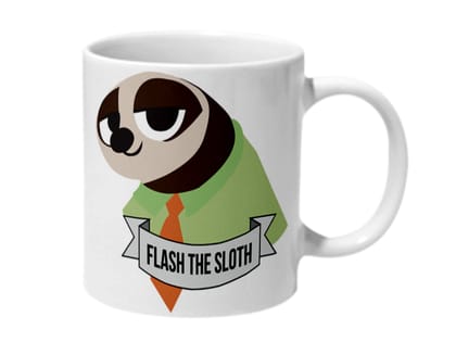 Multicolor Zootopia Flash The Slotrh Ceramic Mug