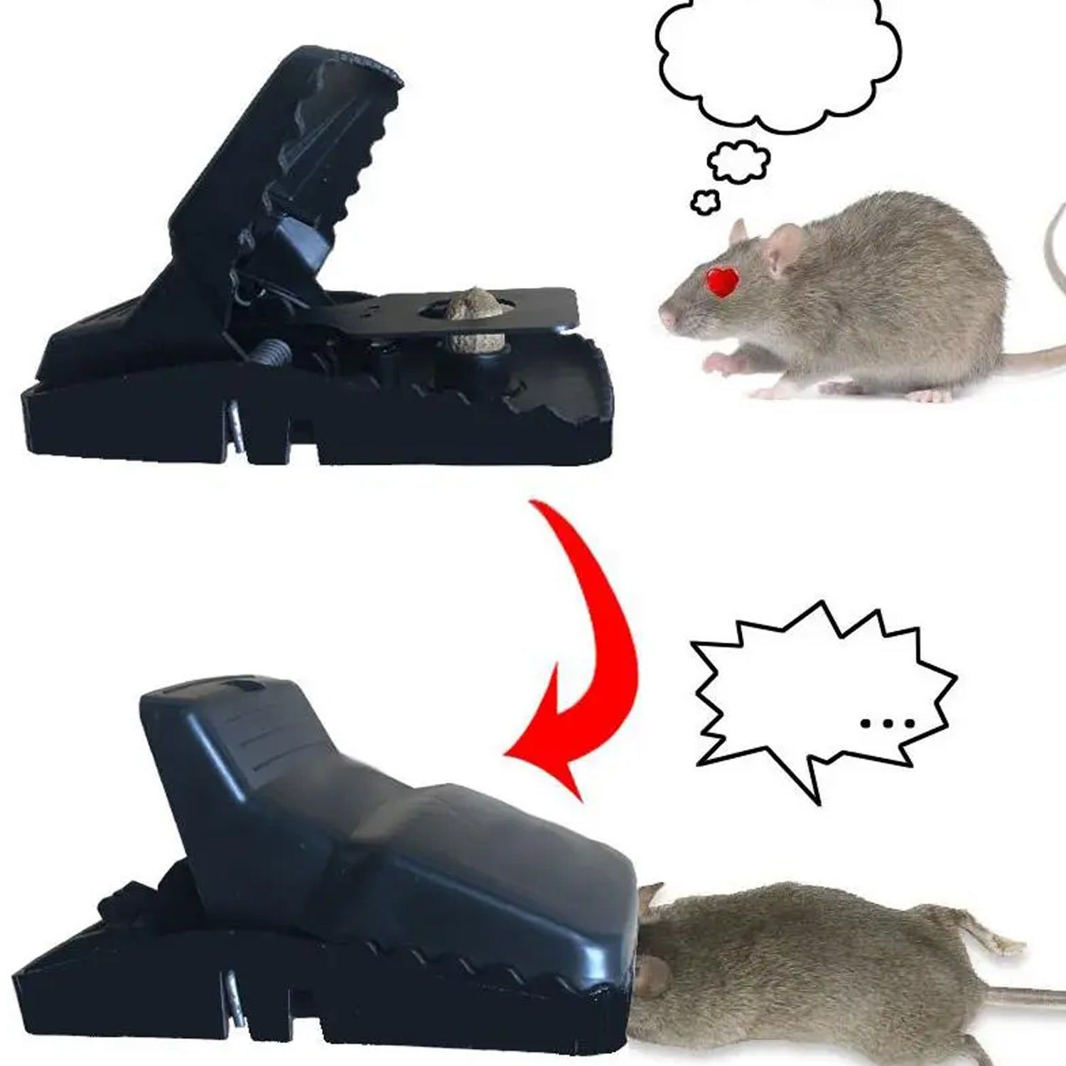 Mouse Trap Cage with Dummy Mouse – Reusable Pest Control for Home & Office (1 Pc)_assorted colour