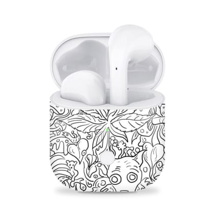 Doodle Floral Skin for Realme Buds TWS