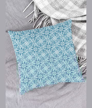 Houzzcode - Water Repellent Blue Polyester Pillow Covers 40x40x3 ( Pack of 1 )