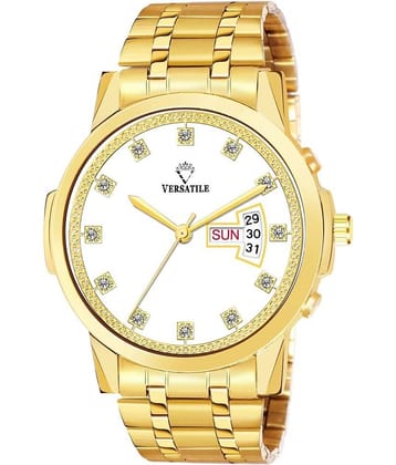 Versatile Gold Metal Analog Men's Watch