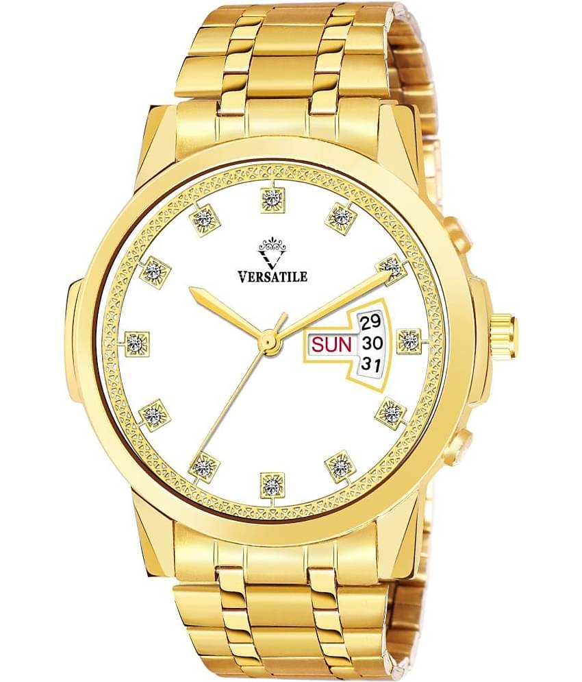 Versatile Gold Metal Analog Men's Watch