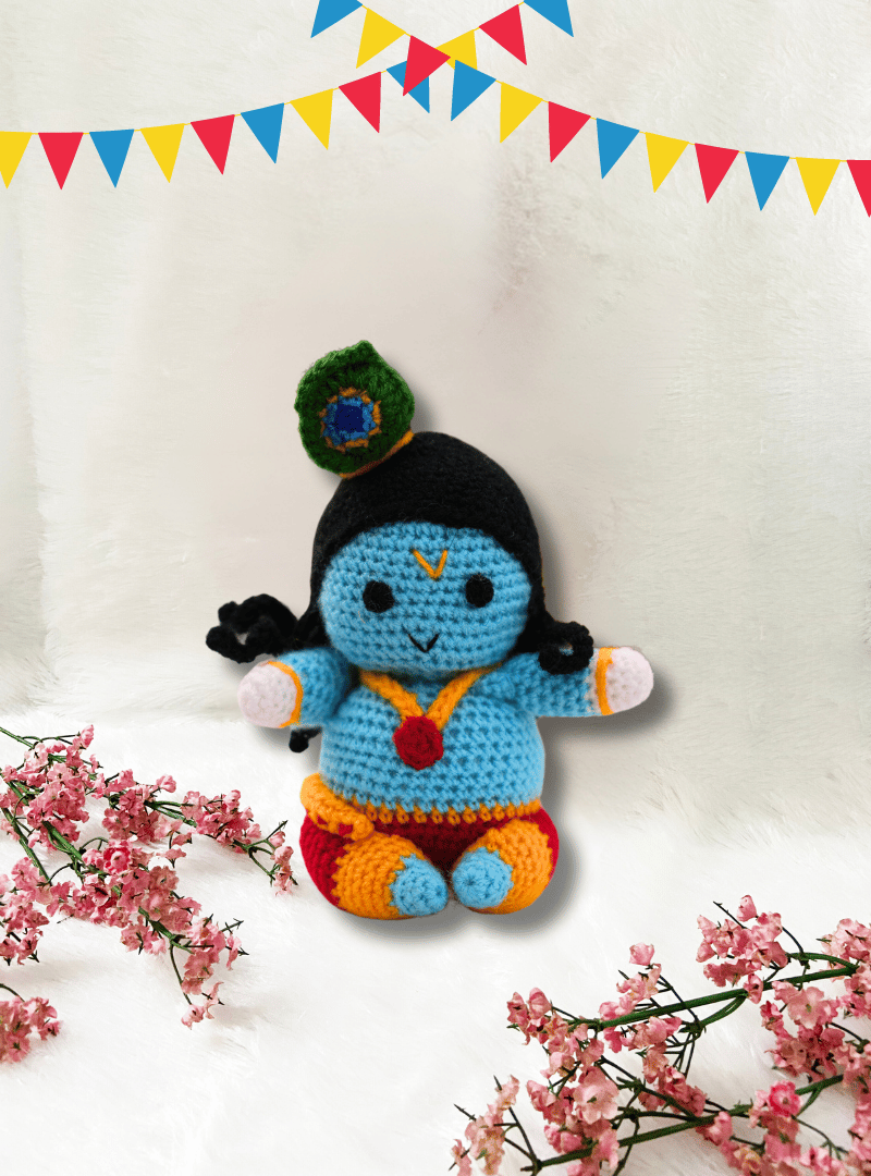 Handmade Crochet Krishna Toy
