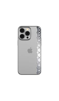 Premium Quality Cover With Diamond Design Transparent Case for Apple Iphone 14 Pro / 14 Pro Max-Iphone 14 Pro / Silver