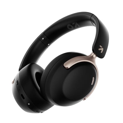 GOBOULT Newly Launched Soniq Over Ear Bluetooth Headphones with 70H Playtime, 40mm Bass Drivers, Zen™ ENC Mic, Type-C Fast Charging, Dual Pairing, AUX, Wireless Headphones (Black) GOBOULT Newly Launched Soniq Over Ear Bluetooth Headphones with 70H Playti