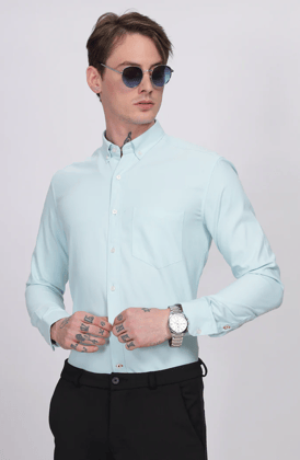 Oxford Light Blue Formal Shirt-XL