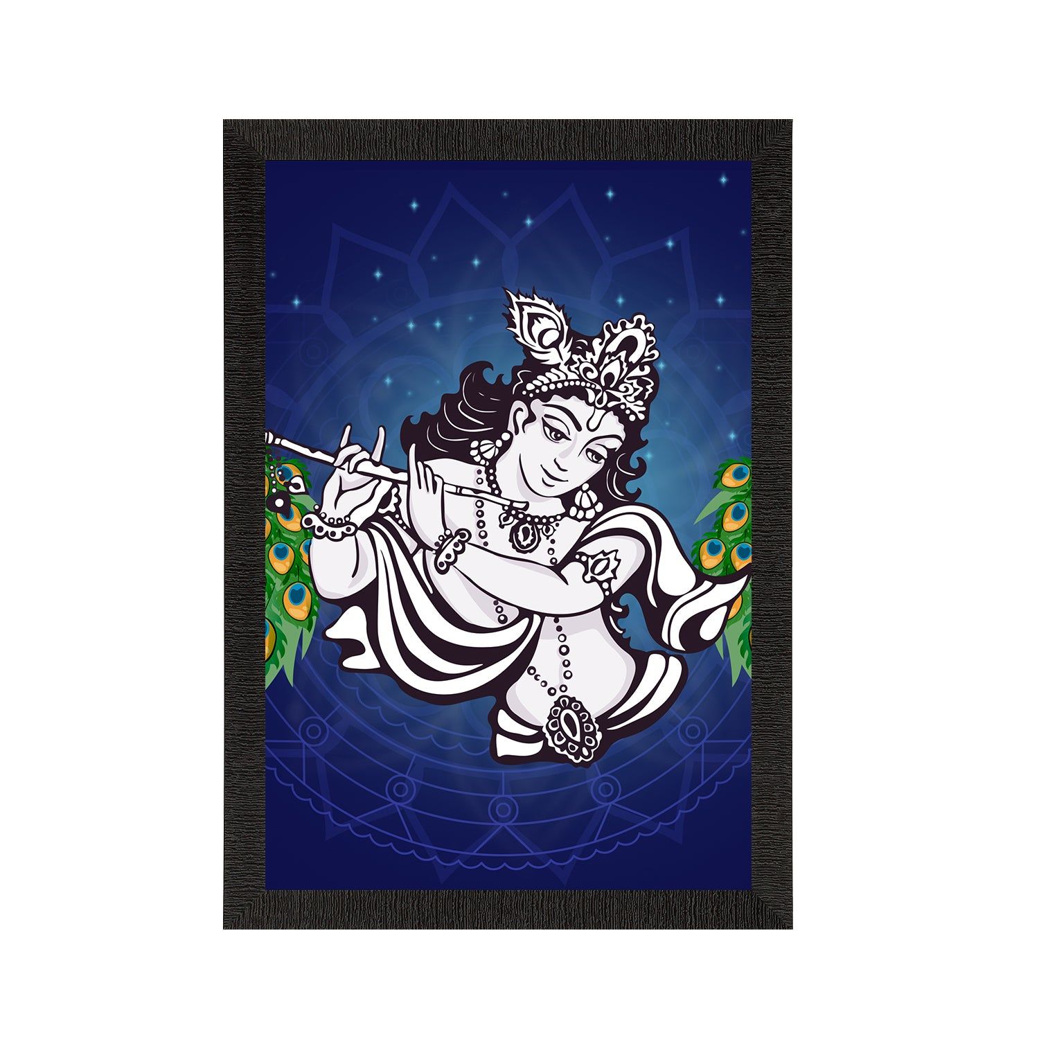 Lord Krishna Satin Matt Texture UV Art Painting
