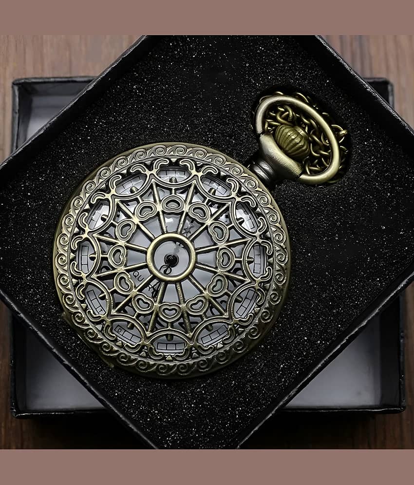 Cosmic Round Analog Pocket Watch Chain