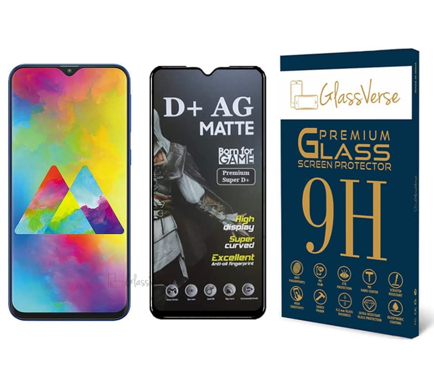 GlassVerse D+ Matte Tempered Glass With 18H Hardness For Samsung Galaxy M20 Smartphone(Pack Of 1) With Free Installation Kit Full Screen Protector If Received Damaged-6.4 Inch GlassVerse D+ Matte Tempered Glass With 18H Hardness For Samsung Galaxy M20 Sm