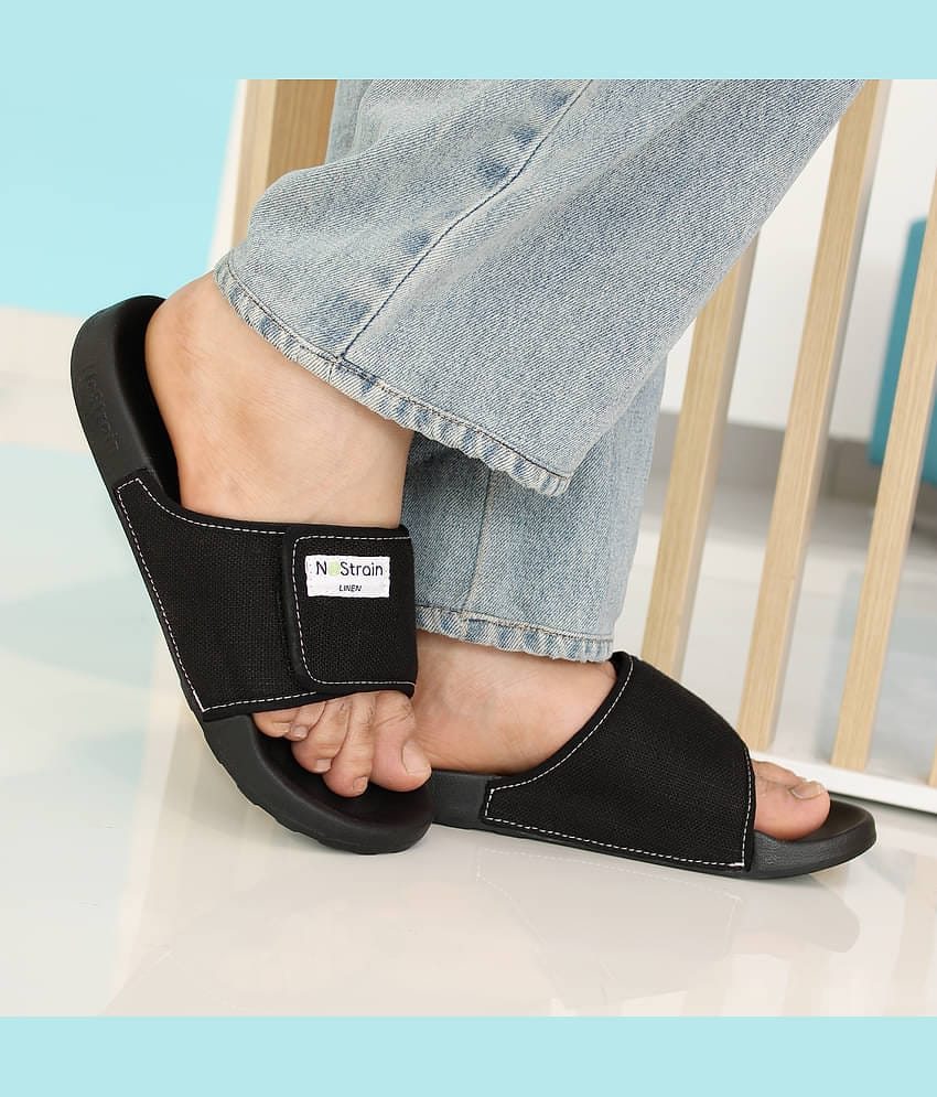 NoStrain Black Men's Slide Flip Flop