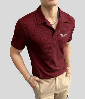 Eyebogler Men Polyester Regular Fit Solid Polo T Shirt ( Green )