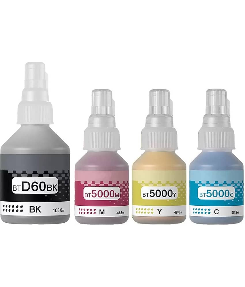 zokio BT For DCP T220 Ink Multicolor Pack of 4 Cartridge for Brother BT5000 & BT6000BK use printer DCP-T300, DCP-T500, DCP-T700W, MFC-T800W