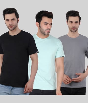 Comey Pack of 3 100% Cotton Regular Fit Men's T-Shirt ( Multicolor )