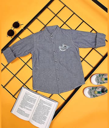 ALY JOHN Pack of 1 Boys 100% Cotton Full Sleeves Shirt ( Grey )