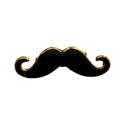 Voici France Men's & Women's Lapel Pin Brooch Tie Pin Boutonniere Stick Brooch for Suits tuxedo Black and golden color Free size - 1