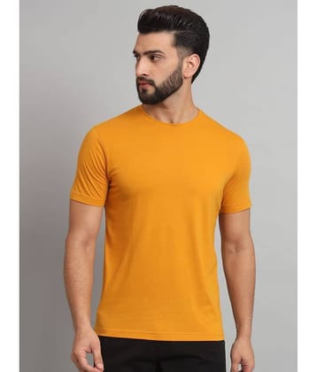 EMERALD APPAREL TRADING Pack of 1 Cotton Blend Regular Fit Men's T-Shirt ( Mustard )