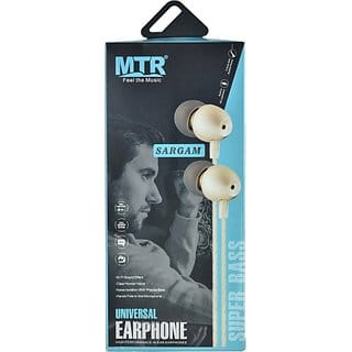 MTR SARGAM Wired Headset (Gold, In the Ear)