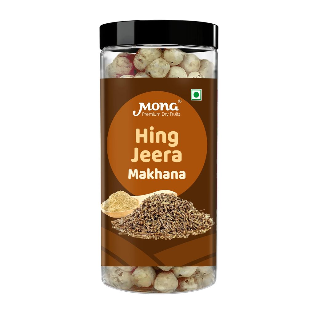 Mona Premium Hing Jeera Makhana | Flavorful Roasted Fox Nuts Snack