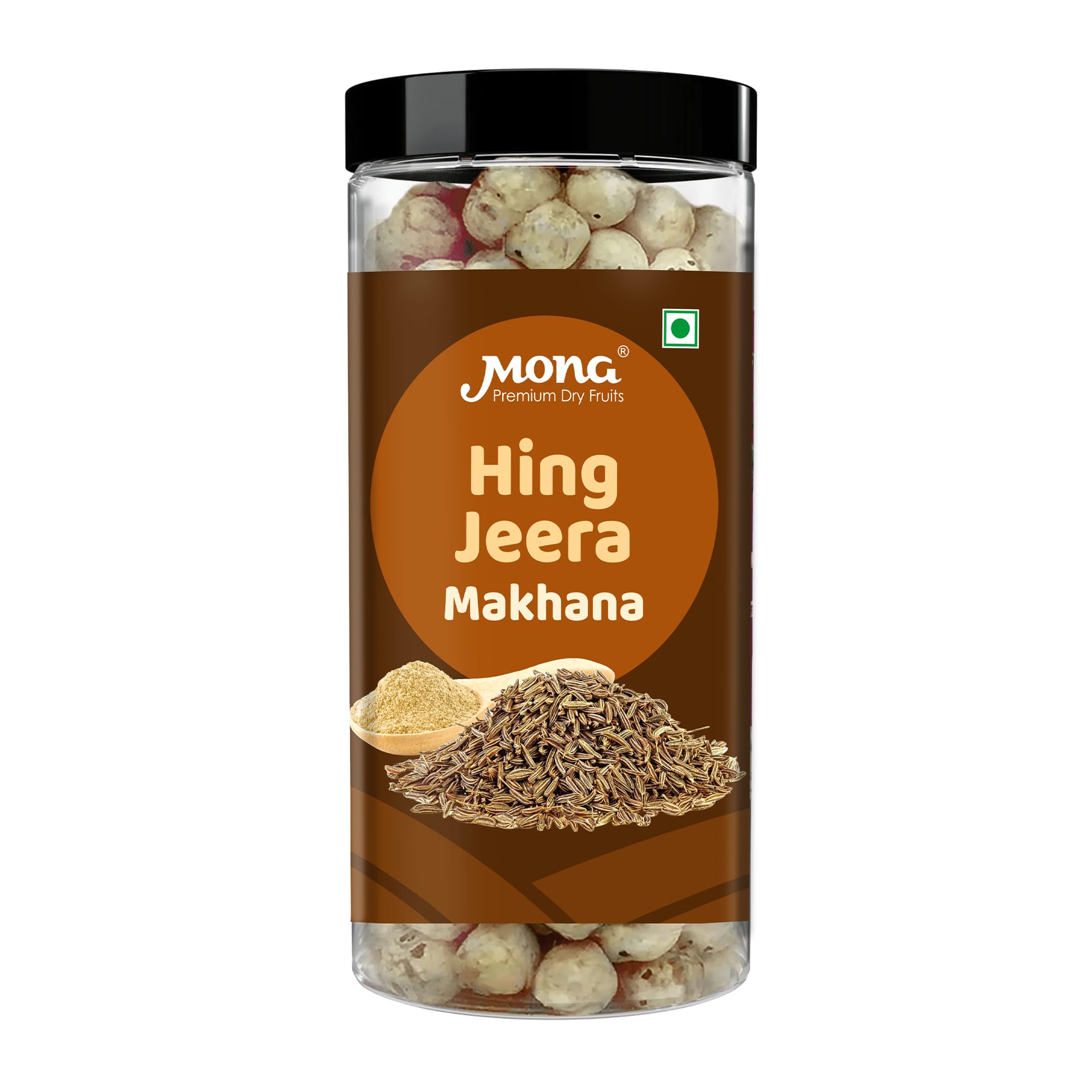 Mona Premium Hing Jeera Makhana | Flavorful Roasted Fox Nuts Snack
