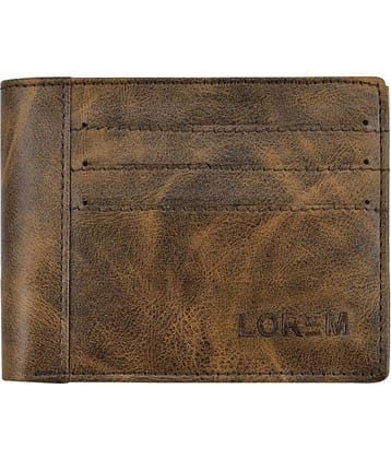 Lorem - Brown Faux Leather Men's Two Fold Wallet ( Pack of 1 )