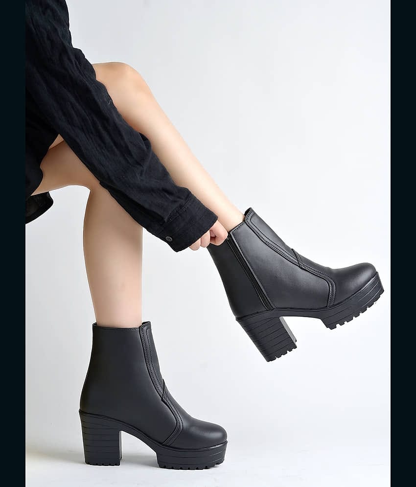 NZS Black Women's Ankle Length Boots