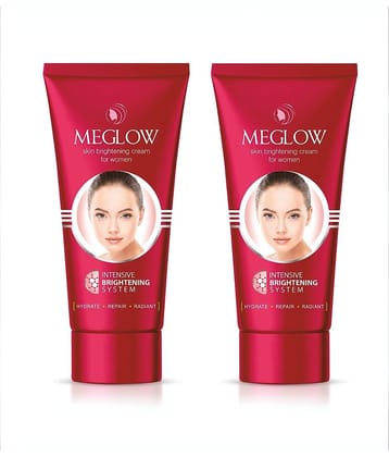 Meglow Skin Brightening Cream for Women it Hydrates and Evens Skin Tone 50g ( Pack of 2 )