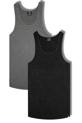 Washed Muscle-Up Ribbed Tank 2pk-XL
