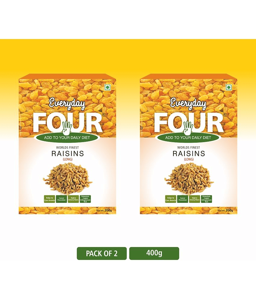 Everyday Four Golden Raisins (Kishmish) 400g | Combo Pack |