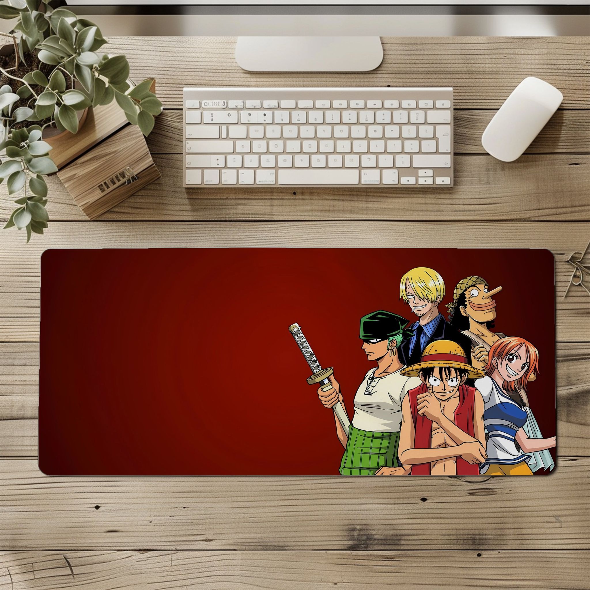 One Piece Luffy Crewmates Mouse Pad (23 X 11 Inches) - Gaming Mouse Pad