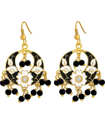 Spargz Gold Plated Meenakari Chandbali Earrings For Women