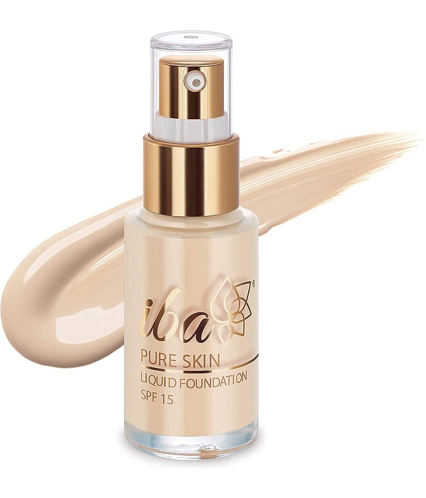 Iba Pure Skin Liquid Foundation Snow White, 30ml , Full Coverage , Oil Free Dewy Finish, (Pack of 1)