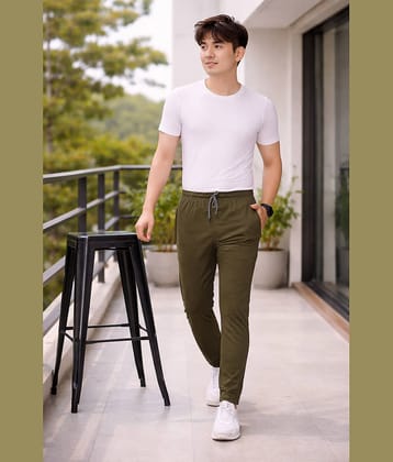 Kashvi Green Lycra Men's Trackpants ( Pack of 1 )