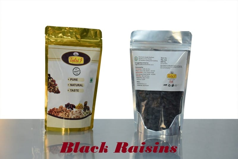 Tulsi Industries Black Raisins (1kg) | Naturally Sweet & Chewy | Healthy Snacking