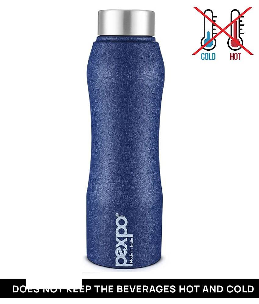 PEXPO 1000 ml Stainless Steel Fridge Water Bottle (Set of 1, Blue, Bistro)