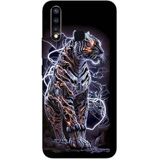 Yug Emporium Sticker For Vivo Z1 Pro Mobile Skin (3D Black Lion Theme Skin) (Mobile Back Cover, Black)