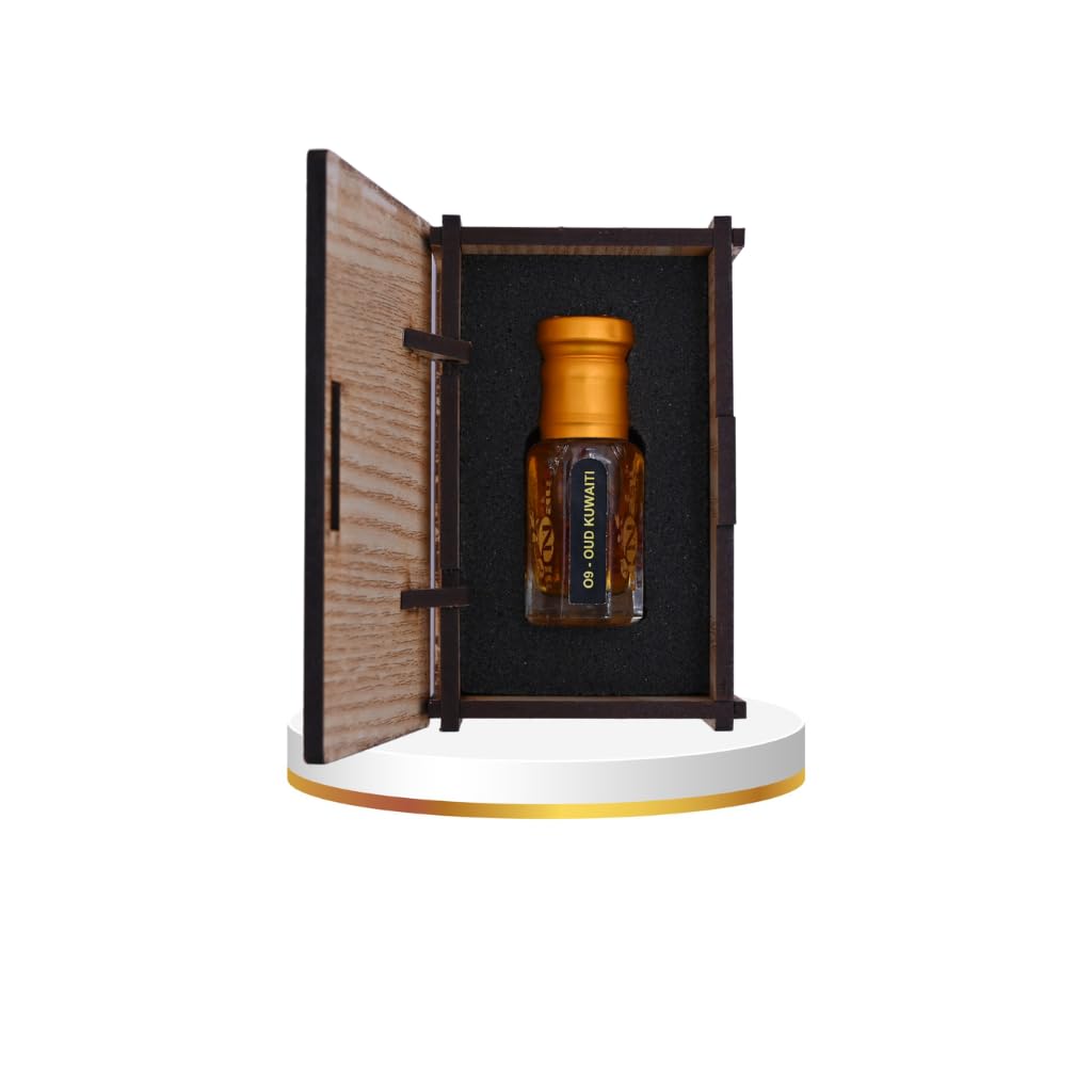 alNaqi Oudh Kuwaiti 6ml - Royal Oud Kuwaiti Attar, Pure Luxure Oudh Oil, Traditional Arabic Scent with Saffron and Amber Notes