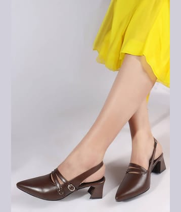 PLANET WALK Brown Women's Sandal Heels