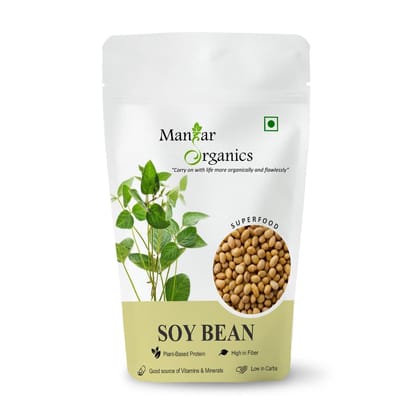 ManHar Organics Soybeans Nuts (Soya Bean) 1KG | High-Protein, Non-GMO, and Natural Snack for Healthy Living