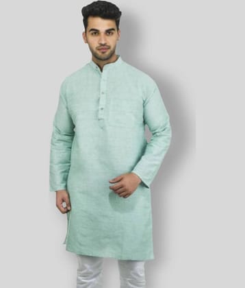DESHBANDHU DBK - Green Cotton Men's Regular Kurta ( Pack of 1 )