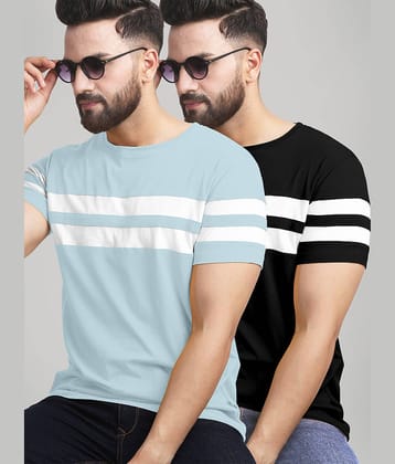 AUSK Pack of 2 Cotton Blend Regular Fit Men's T-Shirt ( Grey )