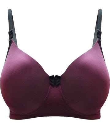 Clovia Net/Mesh Lightly Padded Women's T-Shirt Bra ( Purple )