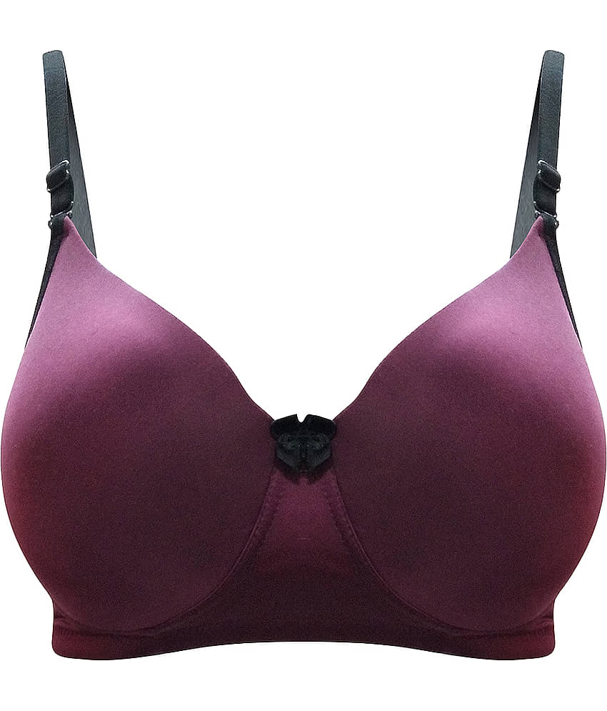 Clovia Net/Mesh Lightly Padded Women's T-Shirt Bra ( Purple )