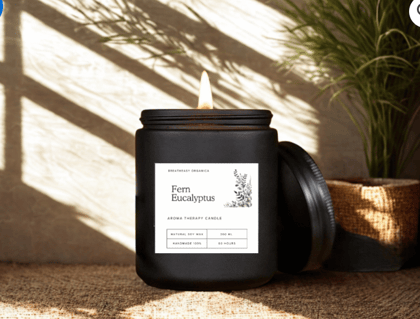 Metal Black Jar Aroma Therapy Candle 200 ML