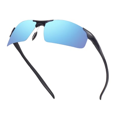 Dervin UV Protected Polarized Sports Sunglasses for Men & Women | Ideal for Driving, Cycling, Biking & Cricket-Blue