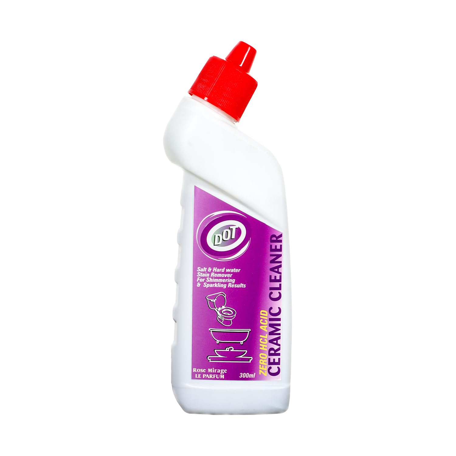 DOT Ceramic Cleaner 300ml + 50ml FREE (Pack of 1) - Stop calling it as Toilet Cleaner - 100% Organic Acid | ZERO HCL ACID - Never smelt before Fragrance
