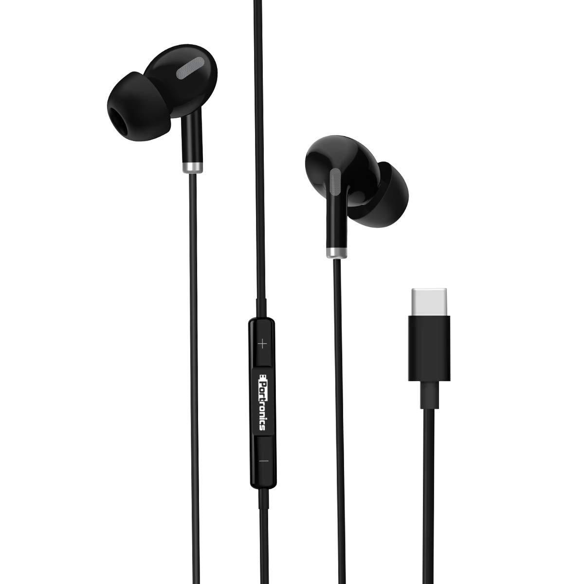 Portronics Conch Delta Wired In Ear Earphone with Mic (Black)
