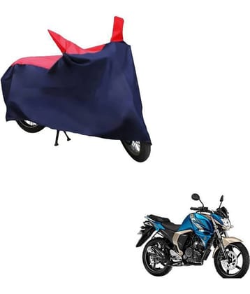 AutoRetail Dust Proof Two Wheeler Polyster Cover for Yamaha FZ S Ver 2.0 (Mirror Pocket, Red and Blue Color)