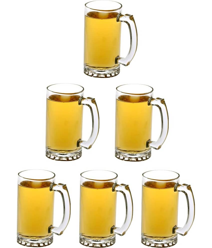 Afast Beer Mug Glasses Set,  500 ML - (Pack Of 6)